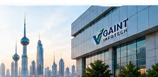 VGaint Infotech corporate office with Kuwait skyline